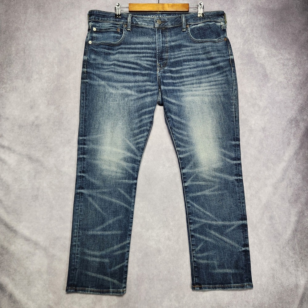 American Eagle Outfitters Slim Straight Men's Jeans Dark Wash Size‎ 38x30 AE